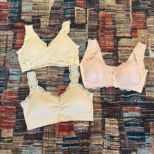 Like NEW Bundle of 3 - Stretch padded Bralette Set - Fits (L) 36-38 A/B/C